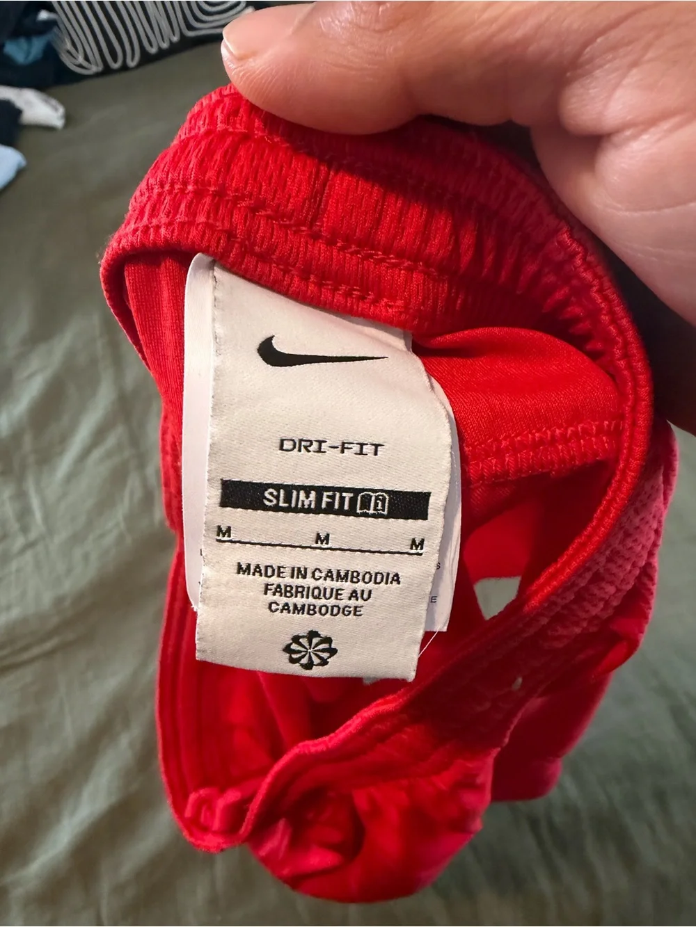 Nike Red Men's Athletic Shorts with White Trim